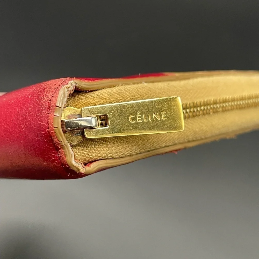 Celine Bicolor Long Zip-Around Wallet
